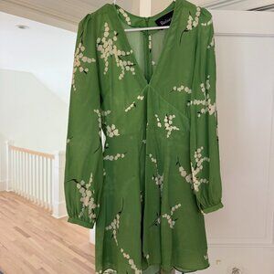 Realisation Par long sleeve green dress